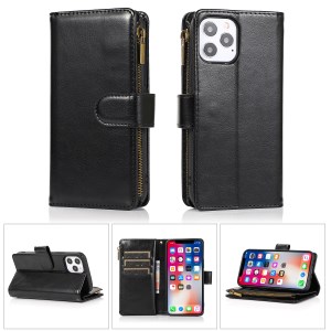  crazy horse texture leather card holder case Stand for Amazon Fire Phone - Black