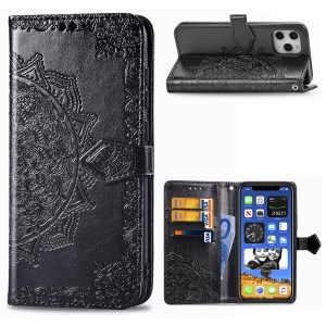  crazy horse texture leather card holder case Stand for Amazon Fire Phone - Black