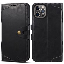  crazy horse texture leather card holder case Stand for Amazon Fire Phone - Black