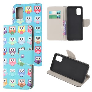 Printing Cross Texture Stand Protector for Samsung Galaxy A52 4G/5G / A52s 5G Leather Cover - Owls