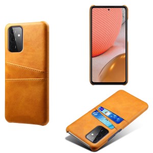 KSQ PC + PU Leather Coated Case with Dual-Card Slots for Samsung Galaxy A72 5G / A72 4G - Orange