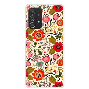 Stylish Pattern Printing TPU Cell Phone Full Protection Soft Case for Samsung Galaxy A52 4G/5G / A52s 5G - Flowers
