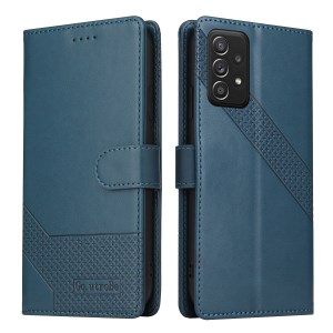 GQ.UTROBE 009 Series Multi-function Card Slot Phone Cover Leather Wallet Phone Case with Stand for Samsung Galaxy A52 5G / A52 4G / A52s 5G - Blue