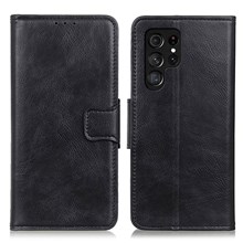  crazy horse texture leather card holder case Stand for Amazon Fire Phone - Black