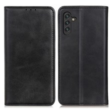 Auto Closing Magnet Split Leather Protective Case Wallet Stand Phone Cover for Samsung Galaxy A13 5G / A04s 4G (164.7mm) - Black