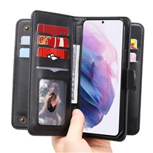  crazy horse texture leather card holder case Stand for Amazon Fire Phone - Black