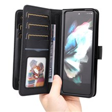  crazy horse texture leather card holder case Stand for Amazon Fire Phone - Black