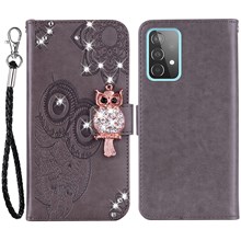  crazy horse texture leather card holder case Stand for Amazon Fire Phone - Black