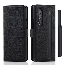  crazy horse texture leather card holder case Stand for Amazon Fire Phone - Black