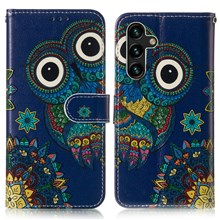 Embossed Patterned Wallet Stand Leather Phone Case Protective Shell for Samsung Galaxy A13 5G / A04s 4G (164.7mm) - Owl