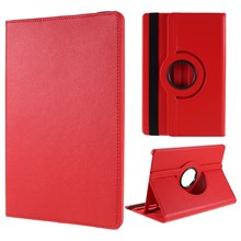 360 Degree Rotary Stand Tablet Case for Samsung Galaxy Tab S10+ / S9+  / S8+ / S7+ / S7 FE PU Leather + PC Cover Shell - Red