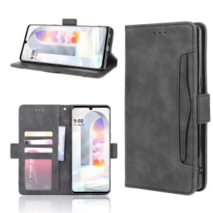 Wallet Leather Phone Case with Multiple Card Slots for LG Velvet - Black
