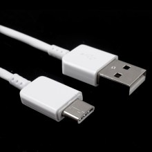 For iPhone 15 Series 1m USB 2.0 to Type-C Data Sync Cord Charging Cable for Samsung / Xiaomi / Huawei - White