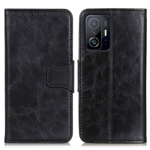  crazy horse texture leather card holder case Stand for Amazon Fire Phone - Black