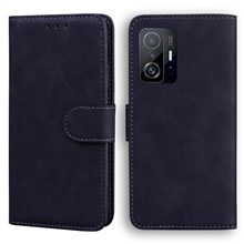 Scratch Resistant TPU PU Leather Protective Phone Case Shell with Stand and Wallet for Xiaomi 11T Pro / Xiaomi 11T - Black