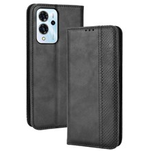 For ZTE Blade V40 Pro Mosaic Imprinted Wallet Phone Case Retro Texture PU Leather Stand Hidden Magnet Folio Book Cover - Black