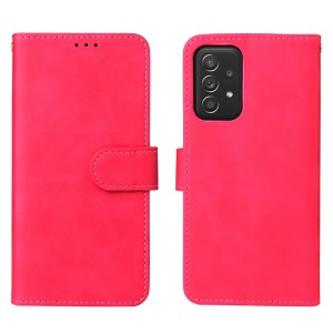Skin-Touch Feeling Wallet Leather Phone Case with Stand for Samsung Galaxy A52 5G / A52 4G / A52s 5G - Red