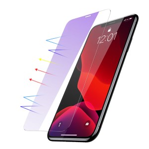 For iPhone 11 Pro Max 6.5 inch (2019) / XS Max BASEUS 2 PCS 0.15mm Full-glass Anti-bluelight Tempered Glass Film+Installation Tool