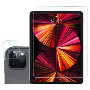Ultra Clear Arc Edge Tempered Glass Screen Protector + Camera Lens Film Guard for iPad Pro 11-inch (2022) /  (2021) / (2020)