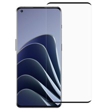 Silk Printing Screen Protector for OnePlus 9 Pro/10 Pro, HD Full Coverage Side Glue Tempered Glass Film