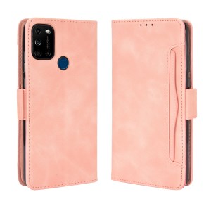 Multiple Card Slots Leather Wallet Mobile Phone Case for Wiko View5/View5 Plus - Pink