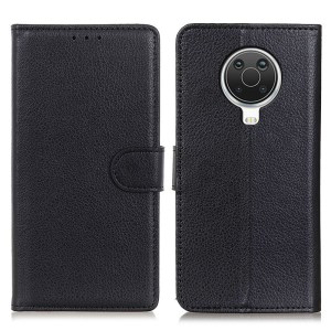 For Nokia 6.3 / G10 / G20 Classic Style Litchi Texture PU Leather Wallet Mobile Phone Case - Black