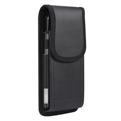 Magnetic Closure Belt Bag for 4.7-5.4 inch Cell Phones Waist Pocket Litchi Texture Vertical PU Leather Pouch
