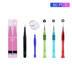 50PCS/Lot JF-8163 7-in-1 Battery Adhesive Sticker Screwdriver Repair Tool Set for iPhone 8/7/6s/6