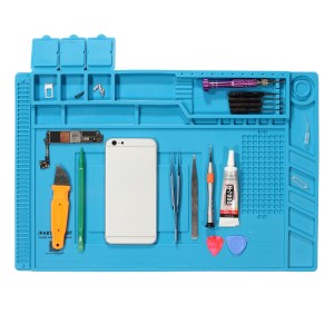 IPARTSEXPERT Heat Insulation Magnetic Screw Keeper Silicone Mat Cell Phone Maintenance Platform Pad