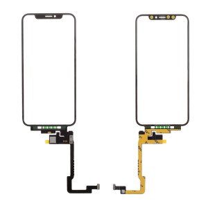 For Apple iPhone XS 5.8 inch (without Logo) Touch Digitizer Screen Glass with Long Flex Cable - Black