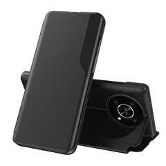 For Honor X9 5G / X30 5G / Magic4 Lite 5G Phone Case Folio Flip PU Leather Stand Cover - Black