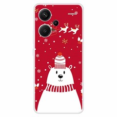 For Xiaomi Redmi Note 13 Pro+ 5G Case Soft TPU Phone Cover Merry Christmas - Polar Bear