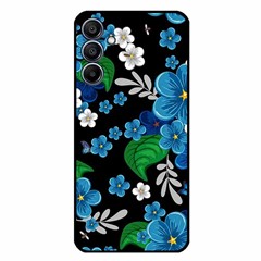 For Samsung Galaxy F15 5G / M15 5G Case Trendy Design TPU Phone Cover - Blue Flower