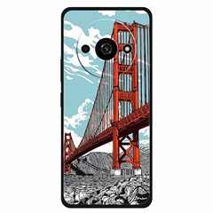 For Xiaomi Redmi A3 4G / Poco C61 4G Case Pattern Slim Fit Soft TPU Cover - Golden Gate Bridge