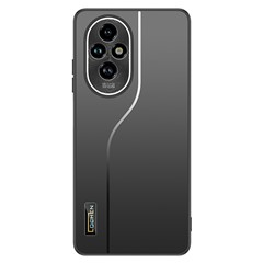 For Honor 200 5G Case PC+TPU Shockproof Phone Cover with Metal Lens Cover - Graphite Black