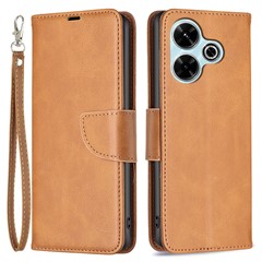 For Xiaomi Redmi 13 5G / 13 4G / Poco M6 4G Case Wallet Leather Phone Cover Flip Stand - Yellow