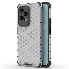For Honor 200 Lite Case Drop Protection Honeycomb PC+TPU Phone Cover - Grey