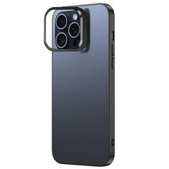 For iPhone 14 Pro Matte Back Case Kickstand PC+TPU Phone Cover - Dark Grey