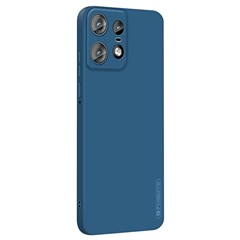 PINWUYO JK Touching Series For Motorola Edge 50 Pro 5G Case TPU Phone Cover Fiber Lining Drop Protection - Navy Blue