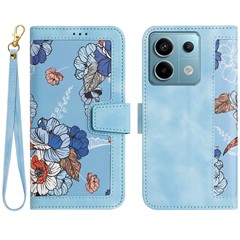 For Xiaomi Redmi Note 13 5G Case Pattern Printing Leather Phone Cover - Baby Blue