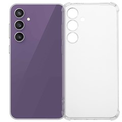 For Samsung Galaxy S24 FE Clear Case Four Corner Reinforced Protective Soft TPU Phone Cover