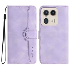YX0030 For Motorola Edge 50 Ultra 5G / Moto X50 Ultra 5G Case PU Leather Flip Phone Cover - Light Purple