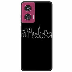 For Motorola Edge 50 Fusion 5G Case Linear Pattern TPU Black Phone Cover - City