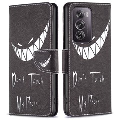 For Oppo Reno12 Pro 5G (Global) Case PU Leather Pattern Print Phone Cover - Don't Touch My Phone