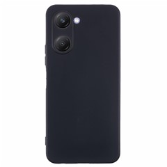 For vivo Y28s 5G Case TPU Phone Cover Glossy Surface (Big Rear Lens Hole) - Black