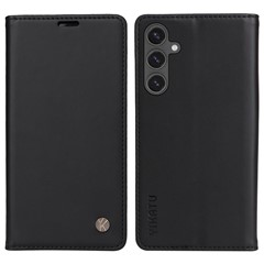 YIKATU YK-001 For Samsung Galaxy S24 FE Case Stand Magnetic Absorption Leather Phone Cover - Black