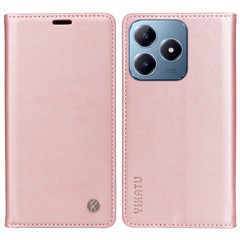 YIKATU YK-001 For Realme Note 60x 4G / C63 4G / C61 4G Case Wallet Leather Flip Cell Phone Cover - Rose Gold