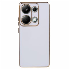 For Xiaomi Redmi Note 13 Pro 4G / Poco M6 Pro 4G Case TPU Phone Cover 6D Electroplating Aesthetic Trendy - White