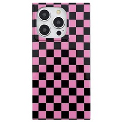 Pink Black Checkerboard