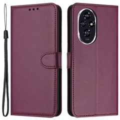 For Honor 200 5G Stand Case Leather Wallet Phone Cover - Purple